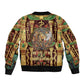 Sekhmet Bomber Jacket with Eye of Ra and Sacred Lion Symbol in Egyptian Healer