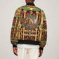 Sekhmet Bomber Jacket with Eye of Ra and Sacred Lion Symbol in Egyptian Healer