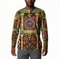 Sekhmet Button Sweatshirt with Eye of Ra and Sacred Lion Symbol in Egyptian Healer