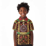 Sekhmet Kid Polo Shirt with Eye of Ra and Sacred Lion Symbol in Egyptian Healer
