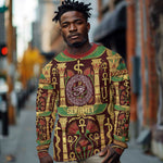 Sekhmet Long Sleeve Shirt with Eye of Ra and Sacred Lion Symbol in Egyptian Healer