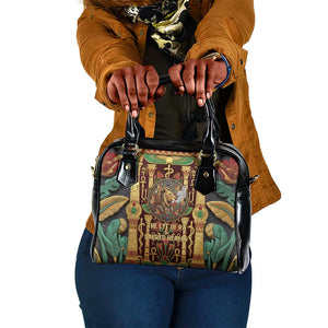 Sekhmet Shoulder Handbag with Eye of Ra and Sacred Lion Symbol in Egyptian Healer