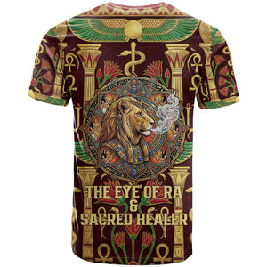 Sekhmet T shirt with Eye of Ra and Sacred Lion Symbol in Egyptian Healer