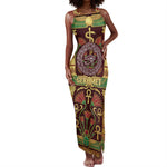 Sekhmet Tank Maxi Dress with Eye of Ra and Sacred Lion Symbol in Egyptian Healer