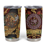 Sekhmet Tumbler Cup with Eye of Ra and Sacred Lion Symbol in Egyptian Healer