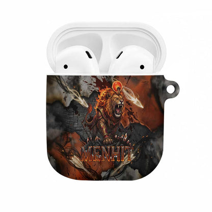 Menhit Egyptian AirPods Case Warrior Goddess Fiery Lion Eye Arrows and Blood Battle