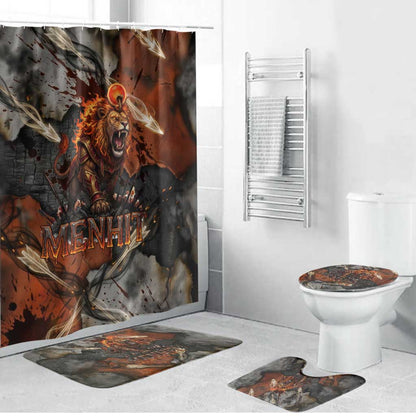 Menhit Egyptian Bathroom Set Warrior Goddess Fiery Lion Eye Arrows and Blood Battle