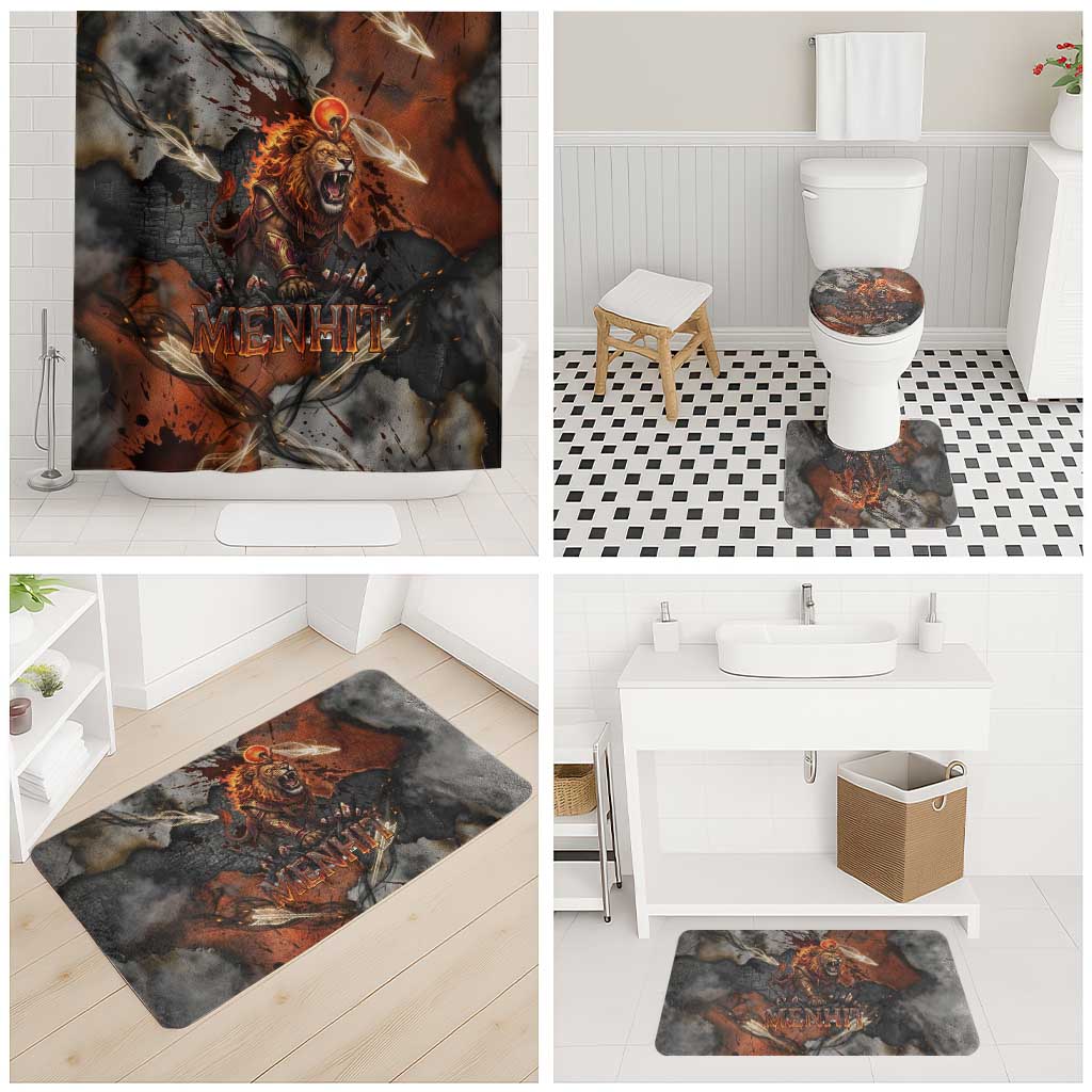 Menhit Egyptian Bathroom Set Warrior Goddess Fiery Lion Eye Arrows and Blood Battle