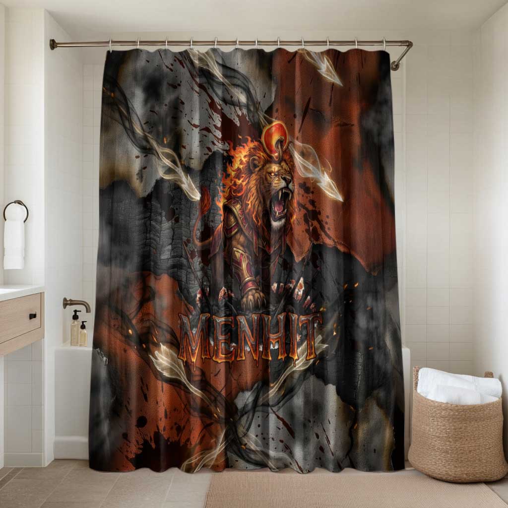 Menhit Egyptian Bathroom Set Warrior Goddess Fiery Lion Eye Arrows and Blood Battle