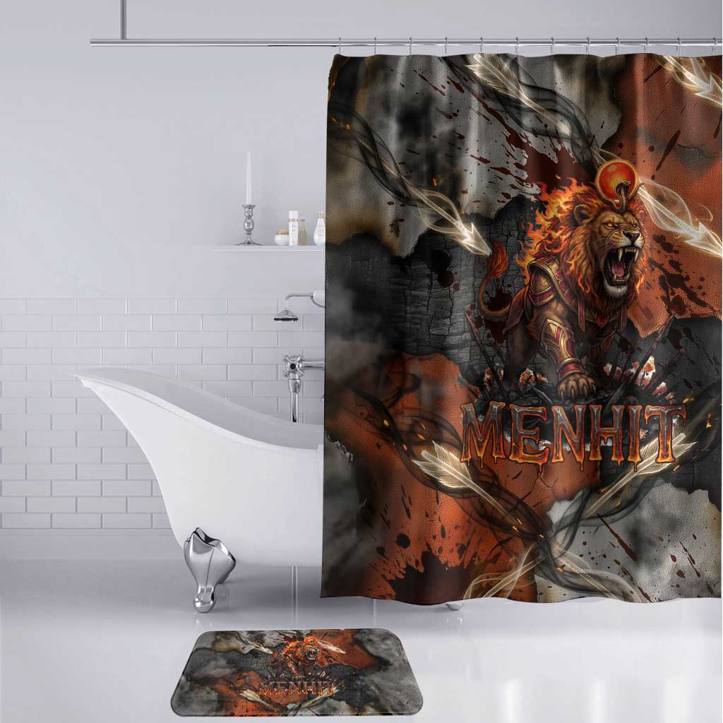 Menhit Egyptian Bathroom Set Warrior Goddess Fiery Lion Eye Arrows and Blood Battle