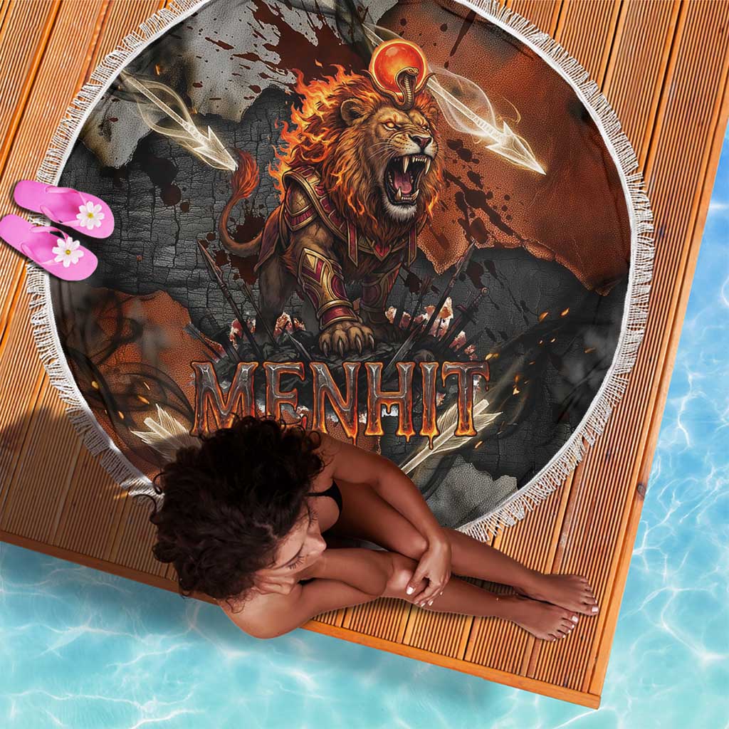 Menhit Egyptian Beach Blanket Warrior Goddess Fiery Lion Eye Arrows and Blood Battle