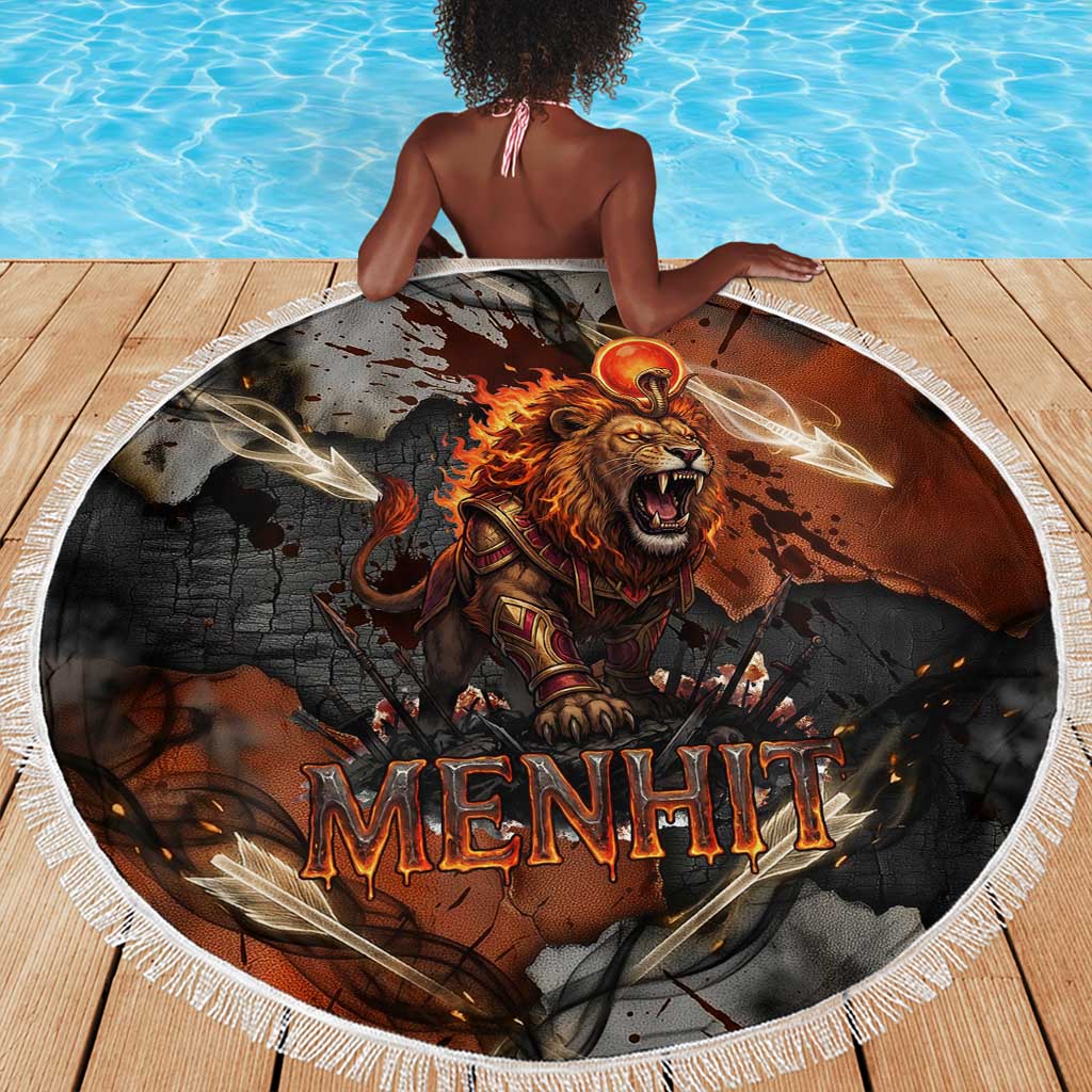 Menhit Egyptian Beach Blanket Warrior Goddess Fiery Lion Eye Arrows and Blood Battle