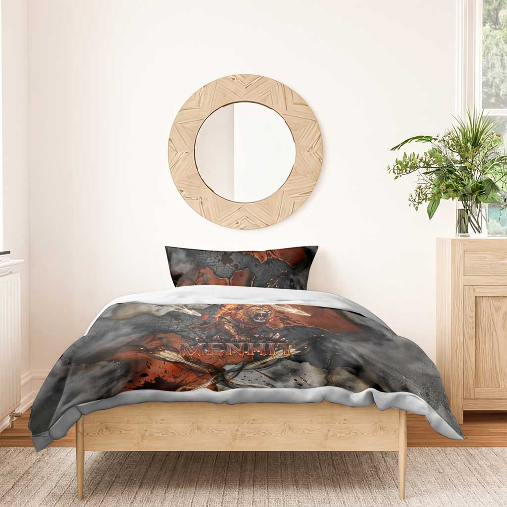 Menhit Egyptian Bedding Set Warrior Goddess Fiery Lion Eye Arrows and Blood Battle
