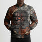 Menhit Egyptian Bomber Puffer Jacket Warrior Goddess Fiery Lion Eye Arrows and Blood Battle