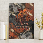 Menhit Egyptian Canvas Wall Art Warrior Goddess Fiery Lion Eye Arrows and Blood Battle