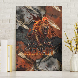 Menhit Egyptian Canvas Wall Art Warrior Goddess Fiery Lion Eye Arrows and Blood Battle