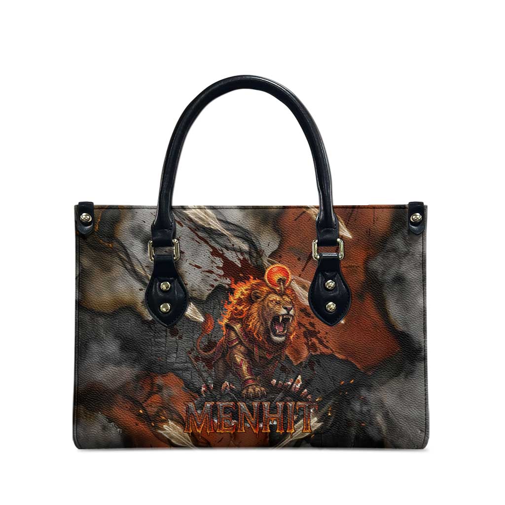 Menhit Egyptian Leather Bag Warrior Goddess Fiery Lion Eye Arrows and Blood Battle