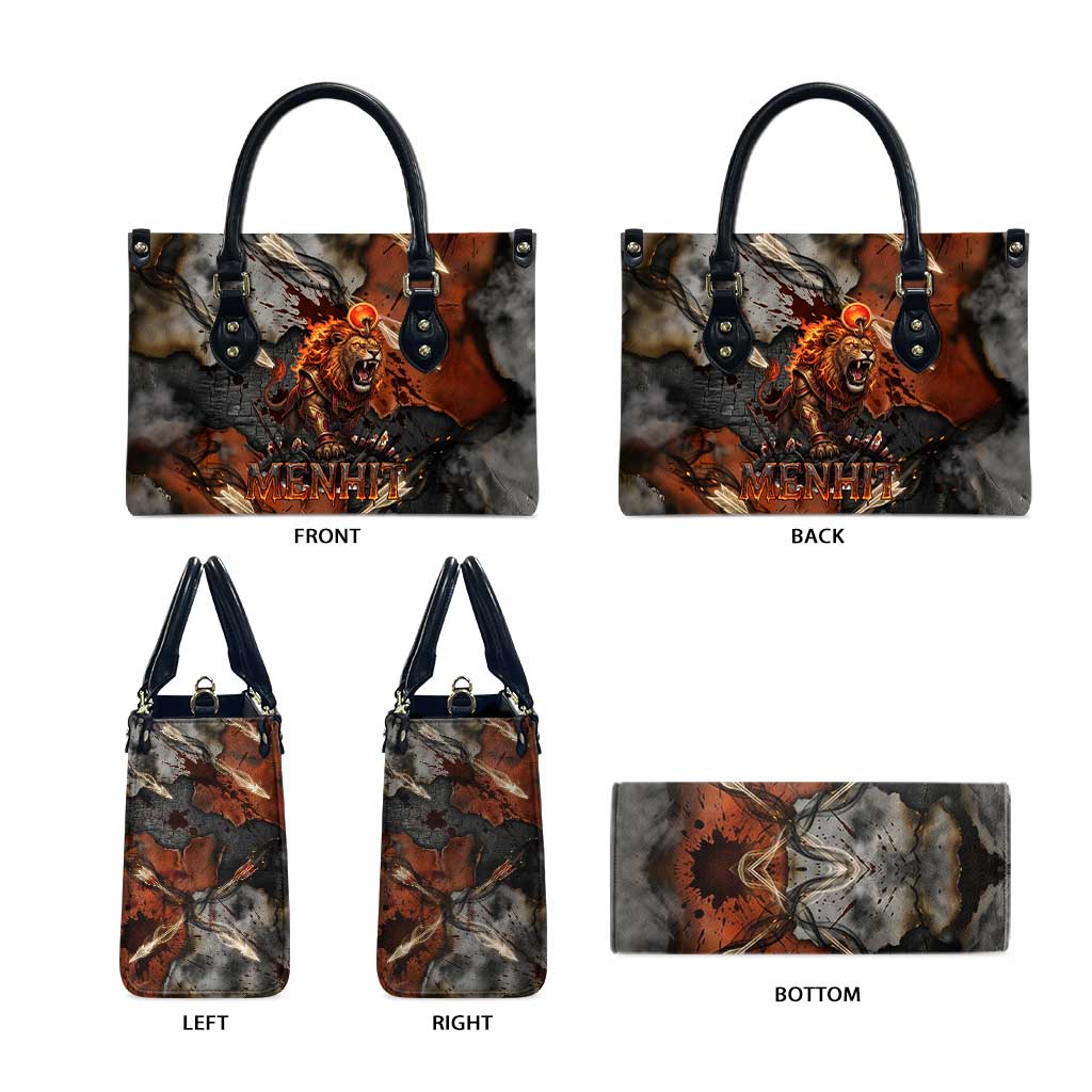Menhit Egyptian Leather Bag Warrior Goddess Fiery Lion Eye Arrows and Blood Battle