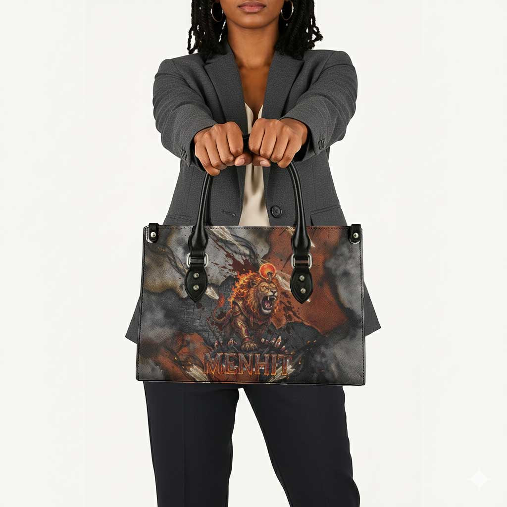 Menhit Egyptian Leather Bag Warrior Goddess Fiery Lion Eye Arrows and Blood Battle