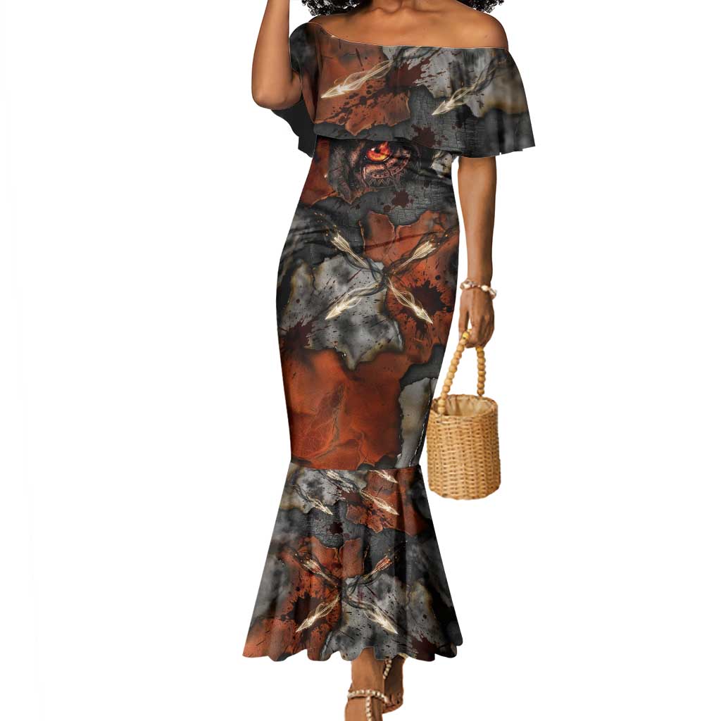 Menhit Egyptian Mermaid Dress Warrior Goddess Fiery Lion Eye Arrows and Blood Battle