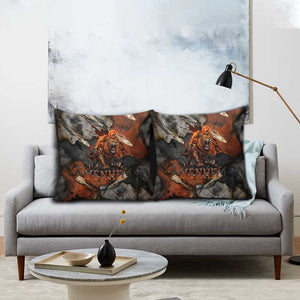 Menhit Egyptian Pillow Cover Warrior Goddess Fiery Lion Eye Arrows and Blood Battle