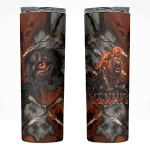 Menhit Egyptian Skinny Tumbler Warrior Goddess Fiery Lion Eye Arrows and Blood Battle