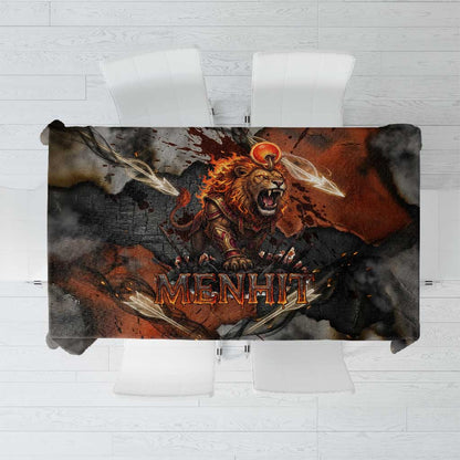 Menhit Egyptian Tablecloth Warrior Goddess Fiery Lion Eye Arrows and Blood Battle