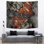 Menhit Egyptian Tapestry Warrior Goddess Fiery Lion Eye Arrows and Blood Battle