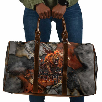 Menhit Egyptian Travel Bag Warrior Goddess Fiery Lion Eye Arrows and Blood Battle