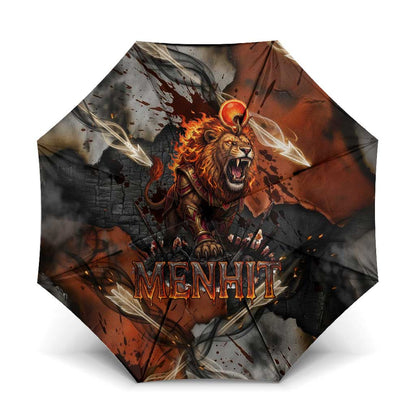 Menhit Egyptian Umbrella Warrior Goddess Fiery Lion Eye Arrows and Blood Battle