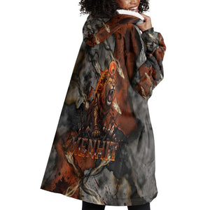 Menhit Egyptian Wearable Blanket Hoodie Warrior Goddess Fiery Lion Eye Arrows and Blood Battle