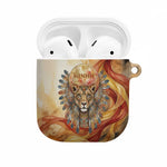 Menhit AirPods Case Lioness Warrior Goddess Uraeus Serpent Fire and Feathers Ancient Egyptian