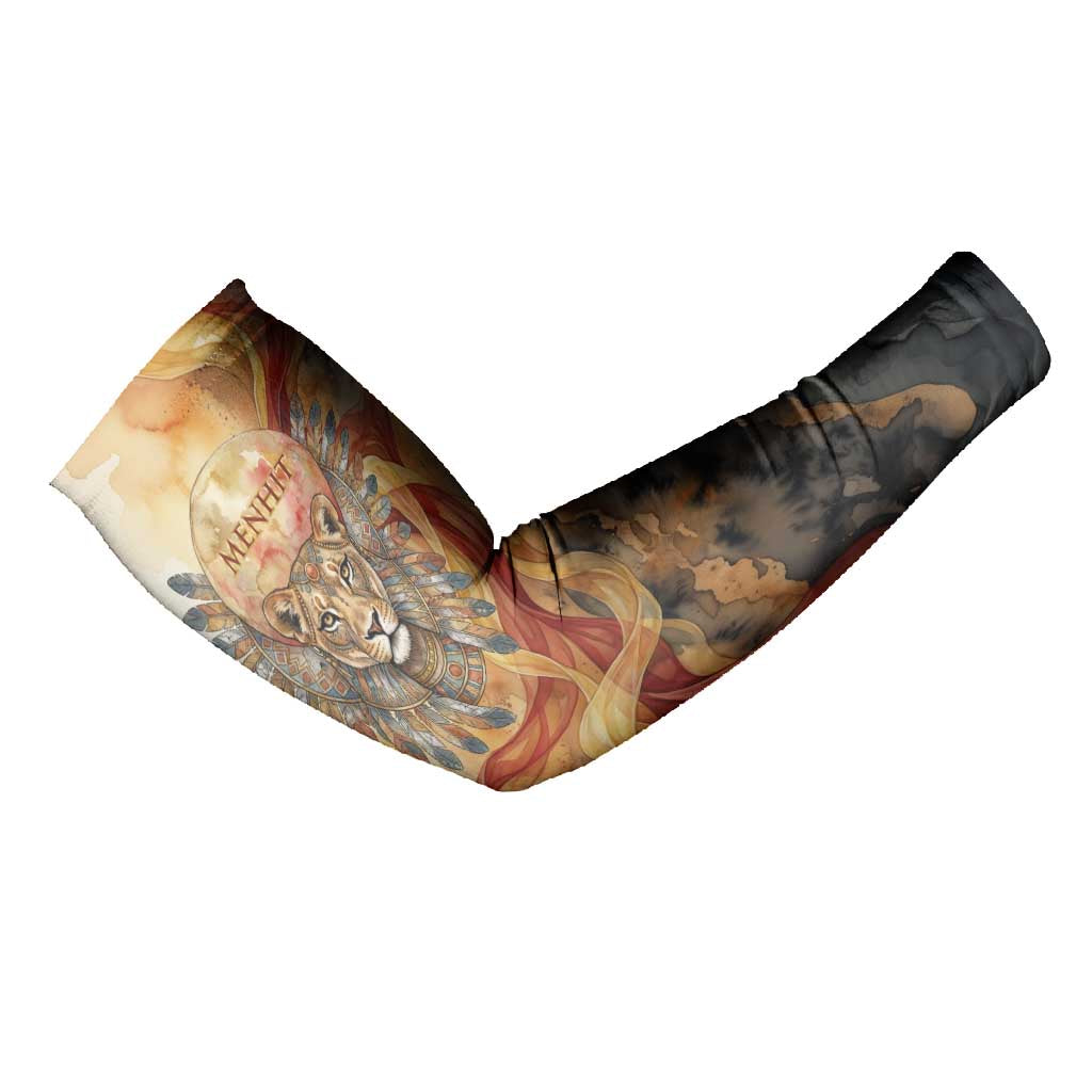 Menhit Arm Sleeves Lioness Warrior Goddess Uraeus Serpent Fire and Feathers Ancient Egyptian