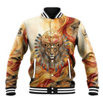 Menhit Baseball Jacket Lioness Warrior Goddess Uraeus Serpent Fire and Feathers Ancient Egyptian