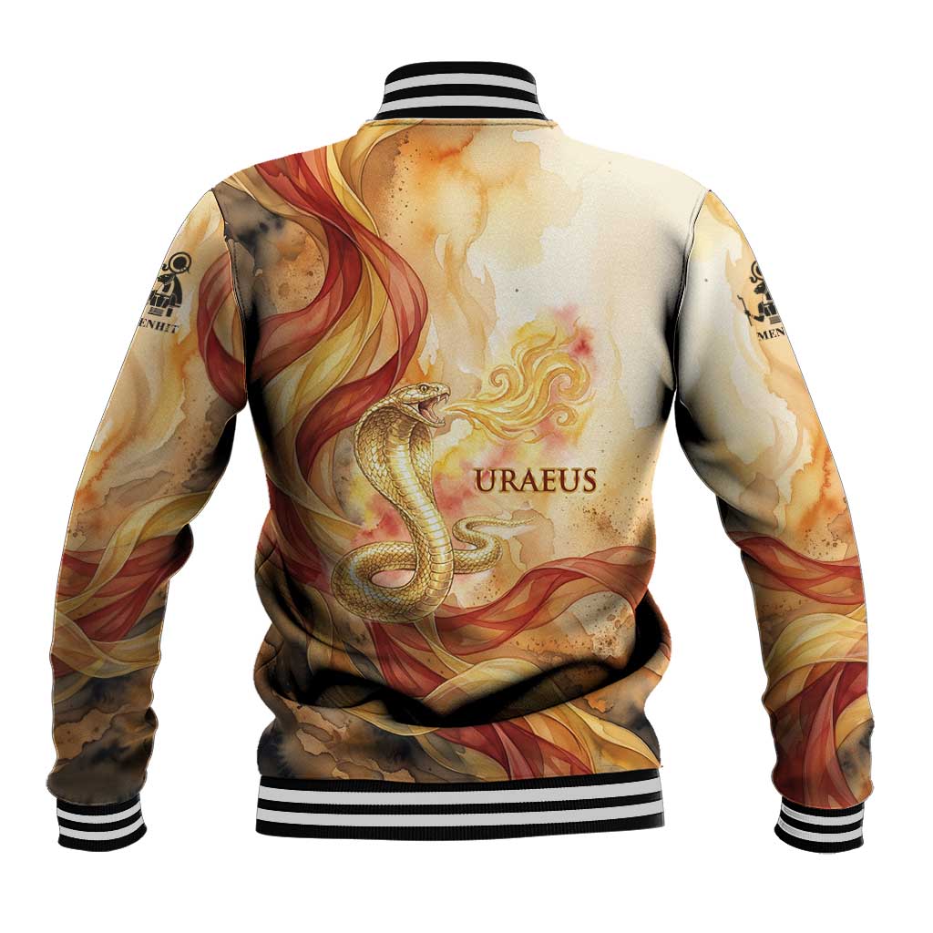 Menhit Baseball Jacket Lioness Warrior Goddess Uraeus Serpent Fire and Feathers Ancient Egyptian