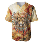 Menhit Baseball Jersey Lioness Warrior Goddess Uraeus Serpent Fire and Feathers Ancient Egyptian