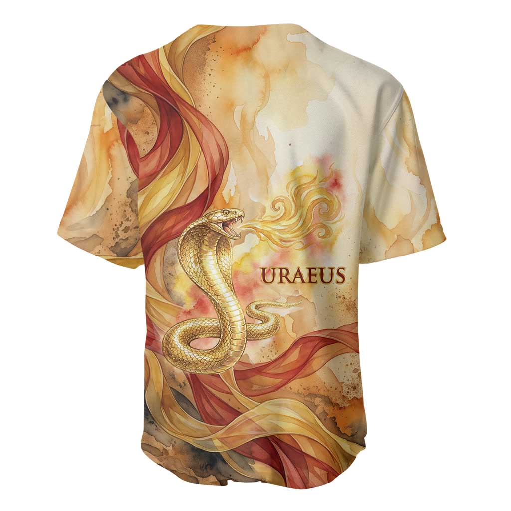 Menhit Baseball Jersey Lioness Warrior Goddess Uraeus Serpent Fire and Feathers Ancient Egyptian