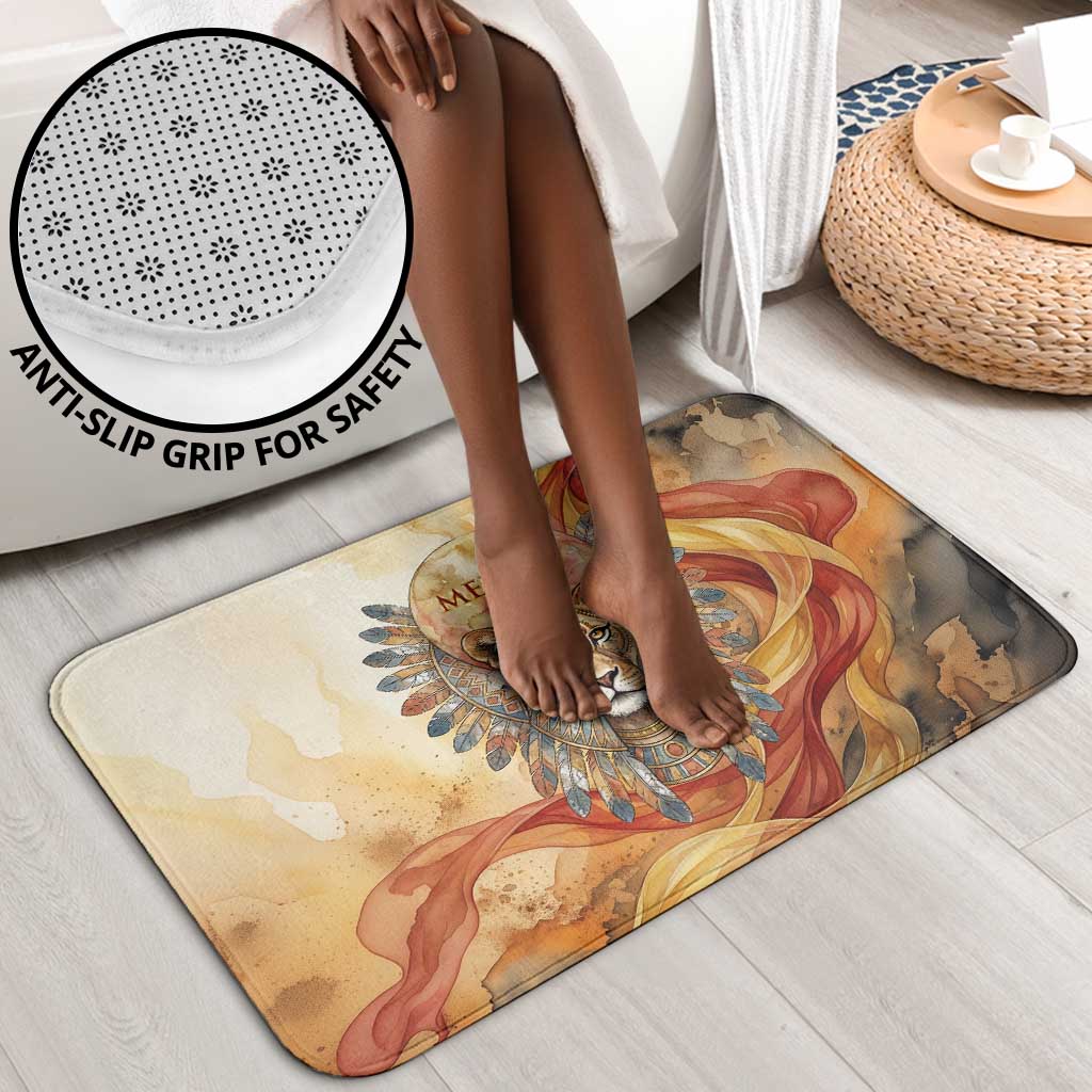 Menhit Bathroom Set Lioness Warrior Goddess Uraeus Serpent Fire and Feathers Ancient Egyptian