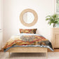 Menhit Bedding Set Lioness Warrior Goddess Uraeus Serpent Fire and Feathers Ancient Egyptian