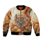 Menhit Bomber Jacket Lioness Warrior Goddess Uraeus Serpent Fire and Feathers Ancient Egyptian