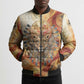 Menhit Bomber Puffer Jacket Lioness Warrior Goddess Uraeus Serpent Fire and Feathers Ancient Egyptian