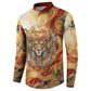Menhit Button Sweatshirt Lioness Warrior Goddess Uraeus Serpent Fire and Feathers Ancient Egyptian