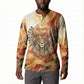 Menhit Button Sweatshirt Lioness Warrior Goddess Uraeus Serpent Fire and Feathers Ancient Egyptian