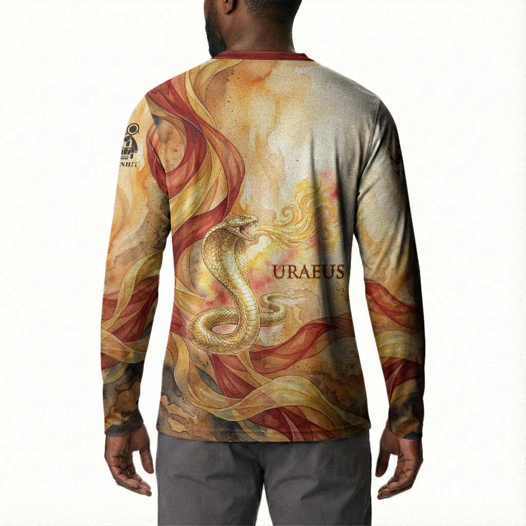 Menhit Button Sweatshirt Lioness Warrior Goddess Uraeus Serpent Fire and Feathers Ancient Egyptian