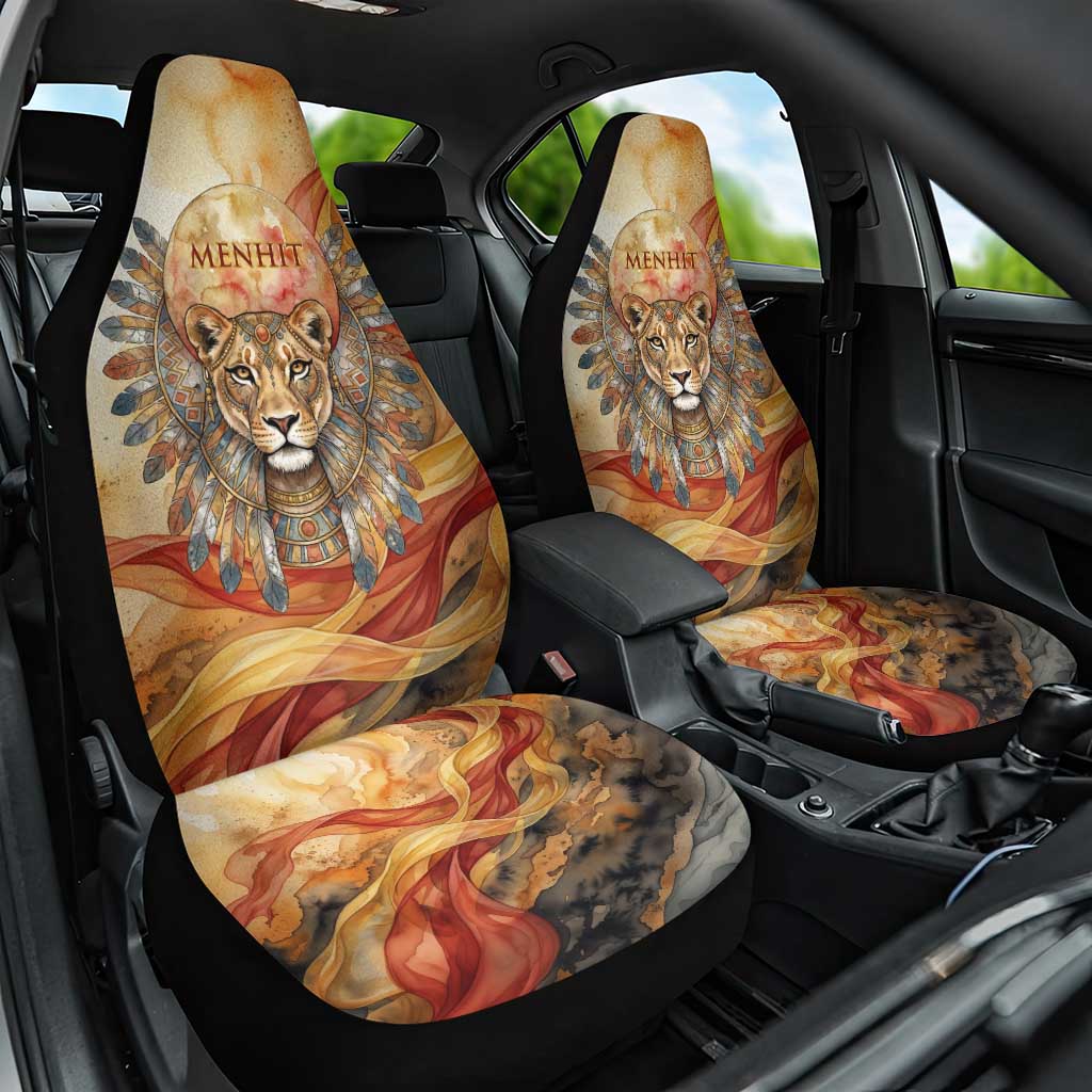 Menhit Car Seat Cover Lioness Warrior Goddess Uraeus Serpent Fire and Feathers Ancient Egyptian