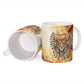 Menhit Ceramic Mug Lioness Warrior Goddess Uraeus Serpent Fire and Feathers Ancient Egyptian