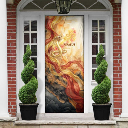 Menhit Door Cover Lioness Warrior Goddess Uraeus Serpent Fire and Feathers Ancient Egyptian