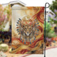 Menhit Garden Flag Lioness Warrior Goddess Uraeus Serpent Fire and Feathers Ancient Egyptian
