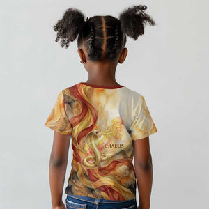 Menhit Kid T shirt Lioness Warrior Goddess Uraeus Serpent Fire and Feathers Ancient Egyptian