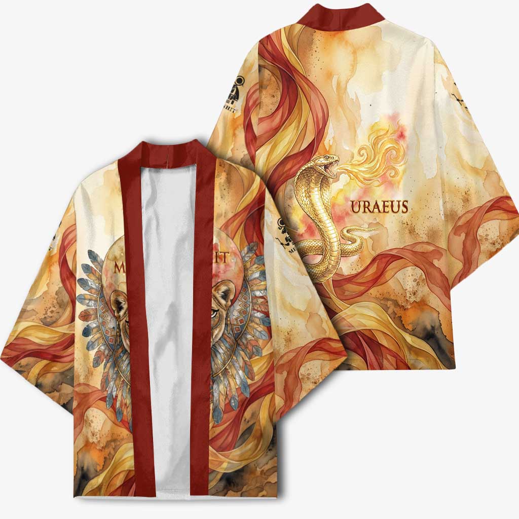 Menhit Kimono Lioness Warrior Goddess Uraeus Serpent Fire and Feathers Ancient Egyptian